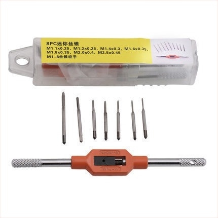 Set mini de filetare metrice 15/10/8 piese cu cheie manuală pentru filetare