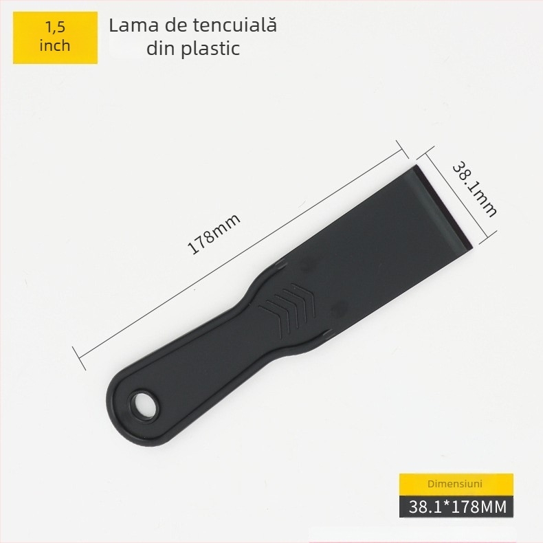 Set de unelte din plastic pentru chit și răzuitor: răzuitor pentru sticlă, lamă pentru curățarea tapetului, îndepărtare de adeziv, mistrie pentru tencuială