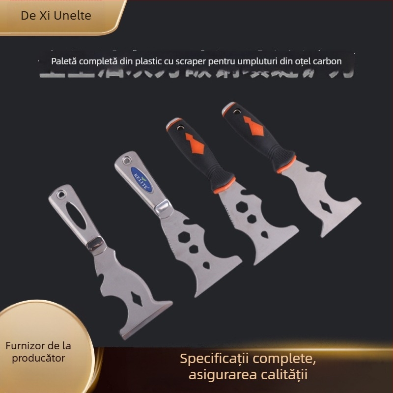 Cuțit pentru ipsos cu mâner din plastic, șpaclu 9 în 1 din oțel inoxidabil, durabil