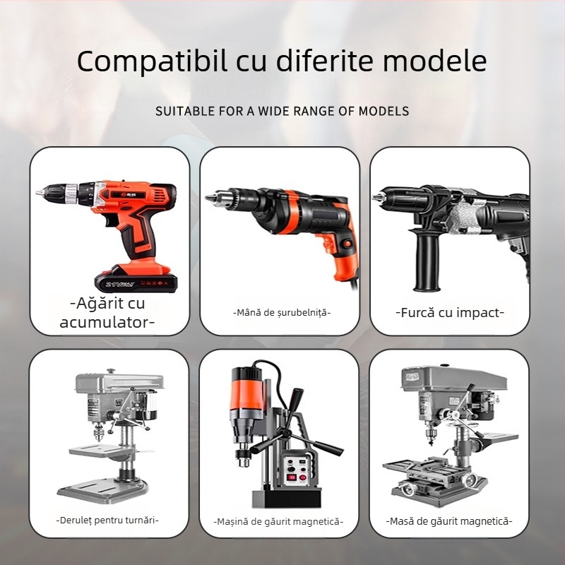 Set de burghie pentru mașină de găurit electrică: oțel rapid de înaltă viteză, acoperire cu titan, burghie spirale cu ax drept, 25 de bucăți, cutie metalică