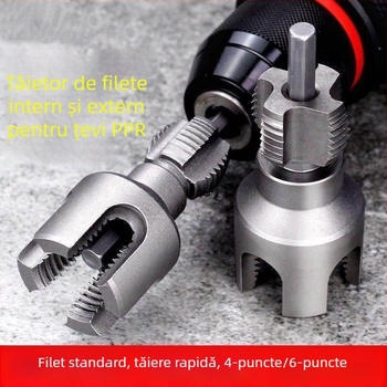 Unealtă de filetare pentru țevi PPR, filetare internă și externă, burghiu de filetare integrat, manual pentru țevi PPR standard