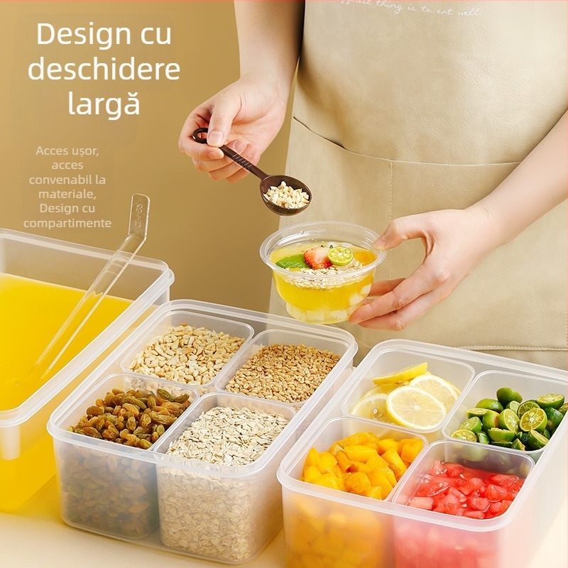 Cutie pentru ingrediente Ice Powder pentru afișare la stand – cutie din plastic pentru condimente solide, cu personalizare și imprimare de logo (set complet de unelte)