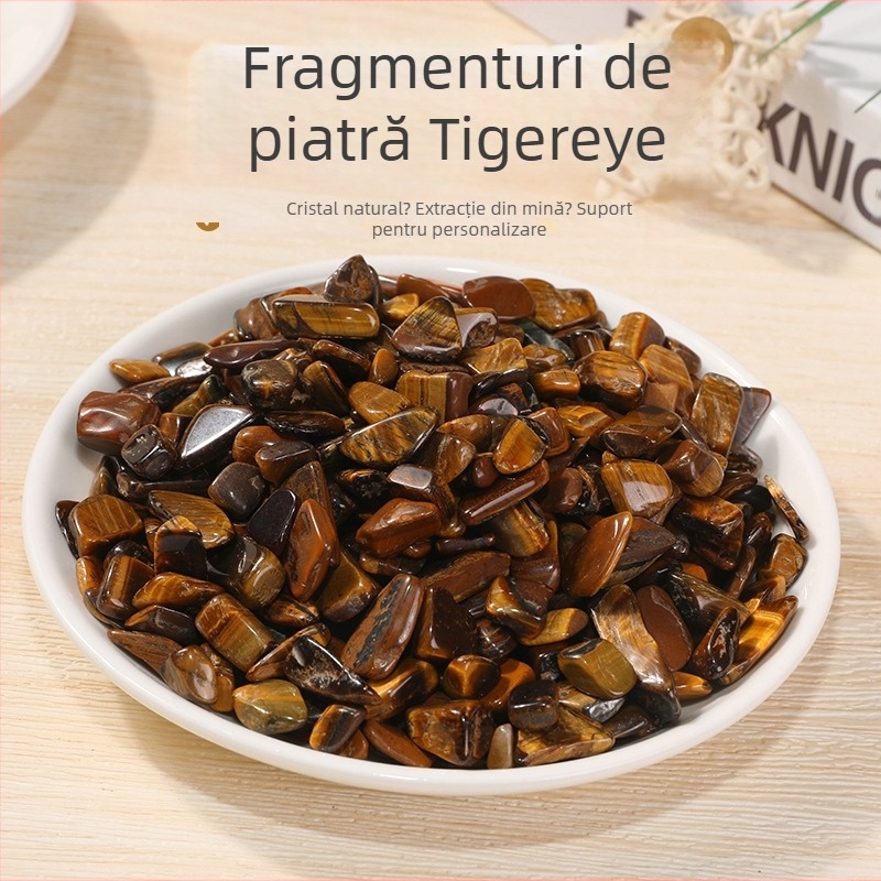 Gravel din cristal ochi de tigru pentru acvariu, marcă Qingyida, ambalaj în pungă PP, stil modern minimalist