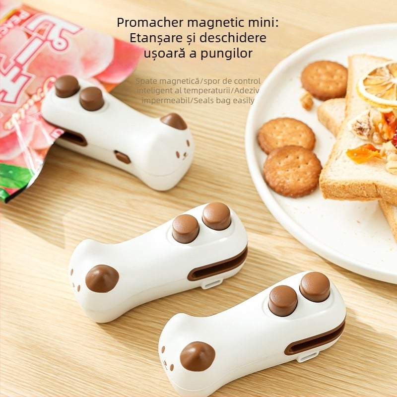 Clips de sigilare Taketani – sigilator de alimente cu mână, stil jacquard animal, lansare 2025