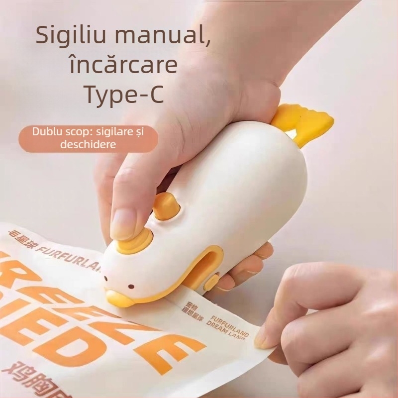 Mașină de sigilat mini, reîncărcabilă, pentru uz casnic – siglator termic portabil pentru pungi cu gustări