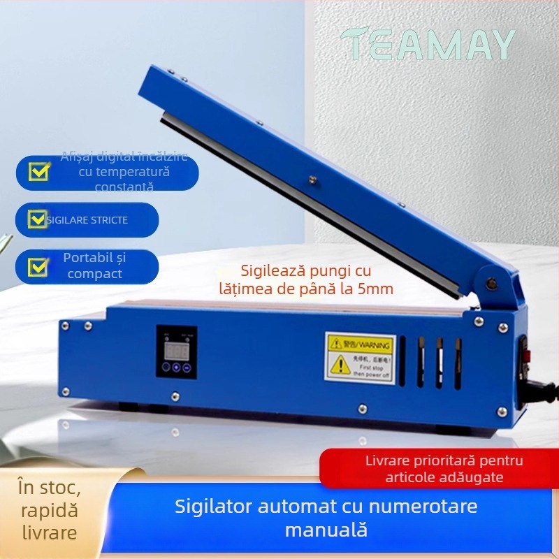 Mașină manuală de sigilat pentru pungi de ceai și pungi din folie de aluminiu, pentru uz casnic