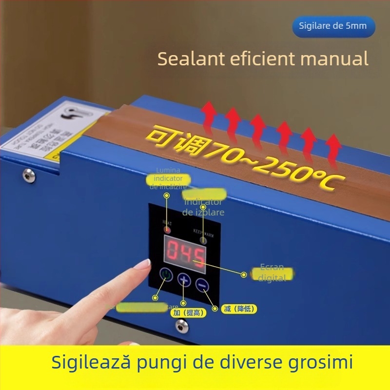 Mașină manuală de sigilat pentru pungi de ceai și pungi din folie de aluminiu, pentru uz casnic