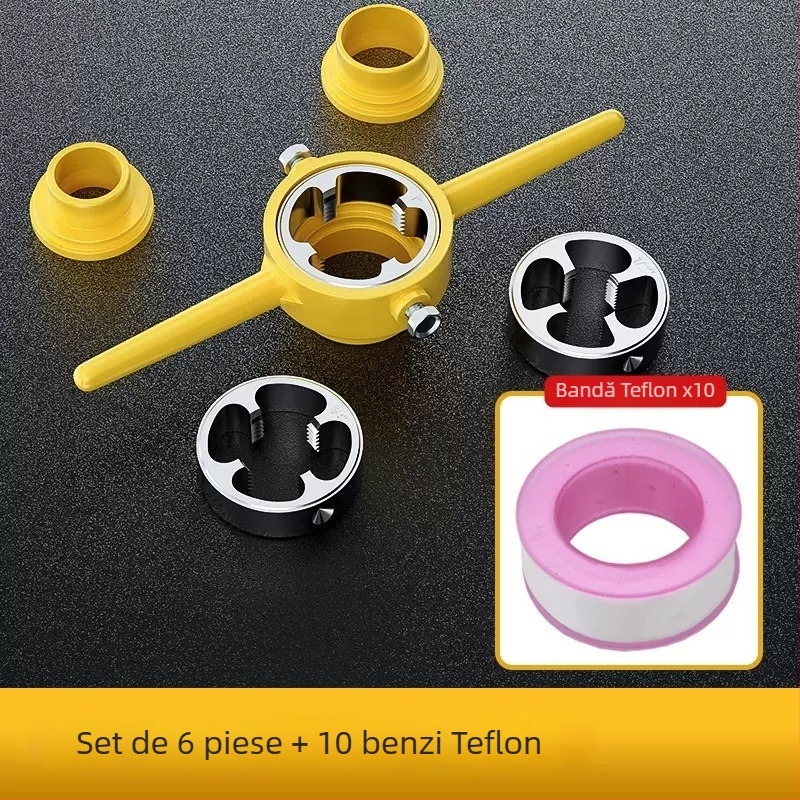 Mekla Set de 6 piese pentru filetare țevilor PPR - unealtă din plastic pentru conducte