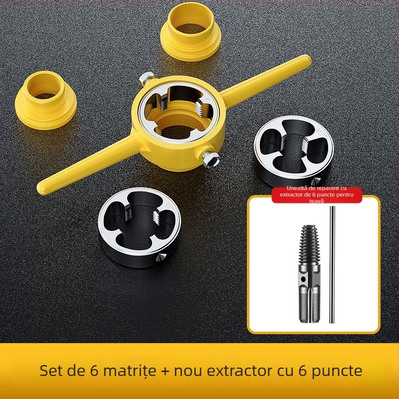 Mekla Set de 6 piese pentru filetare țevilor PPR - unealtă din plastic pentru conducte