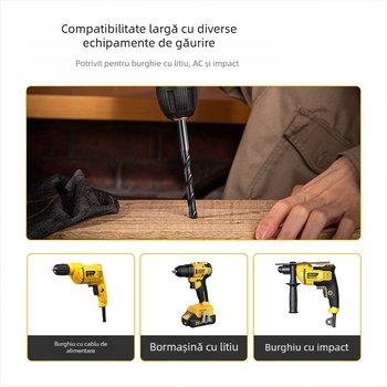 Deli burghiu spiral cu ax drept pentru metal, HSS, burghiu cu impact DH-MHZ010-WD1