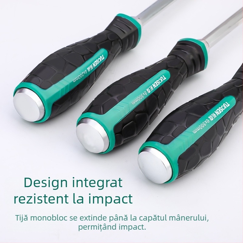 Topson șurubelnițe cu capete cruciforme și plate, magnetice, din oțel carbon, mâner encapsulat