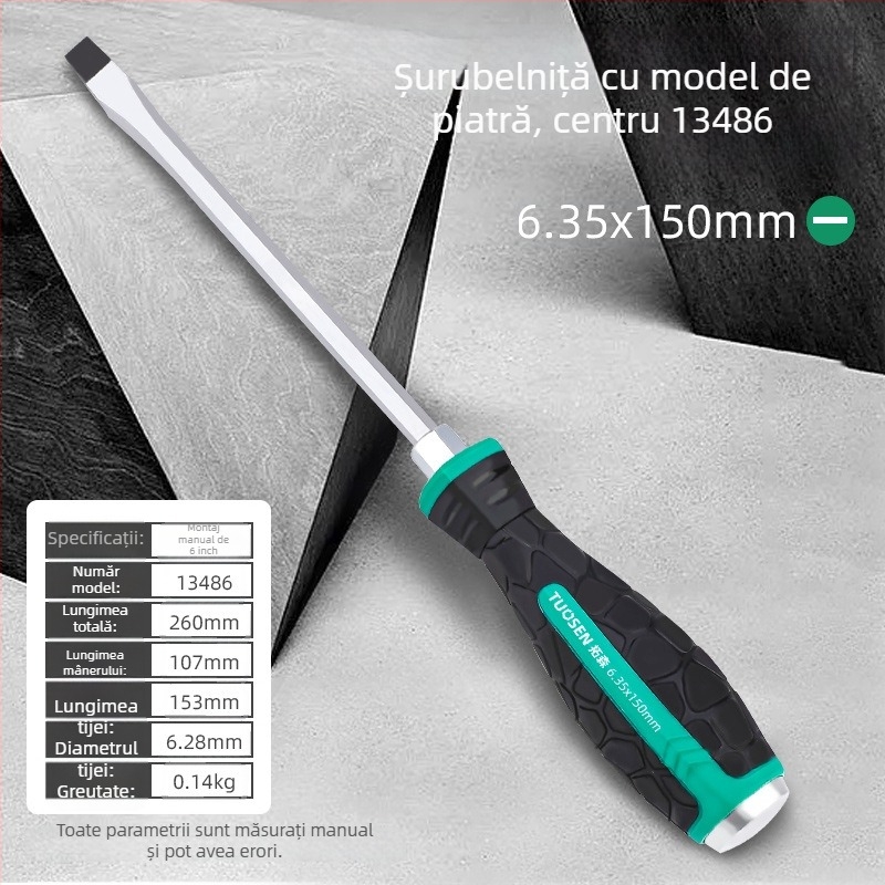 Topson șurubelnițe cu capete cruciforme și plate, magnetice, din oțel carbon, mâner encapsulat