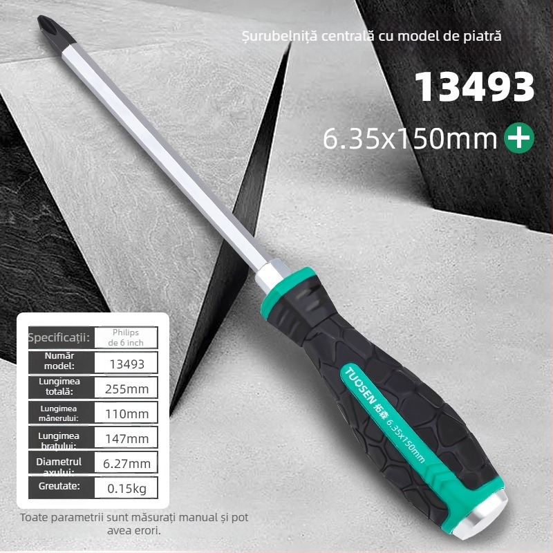 Topson șurubelnițe cu capete cruciforme și plate, magnetice, din oțel carbon, mâner encapsulat