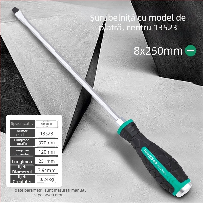 Topson șurubelnițe cu capete cruciforme și plate, magnetice, din oțel carbon, mâner encapsulat