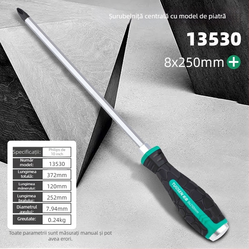 Topson șurubelnițe cu capete cruciforme și plate, magnetice, din oțel carbon, mâner encapsulat