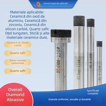 Cap de șlefuit din diamant sinterizat pentru șlefuire internă – unealtă CNC, material diamant, roată de șlefuire internă, tijă de șlefuire