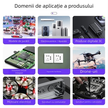 Șurubelniță electrică cu blocare automată și funcționare în lot inteligent, baterie litiu reîncărcabilă, 220V, compatibilă cu capete hexagonale