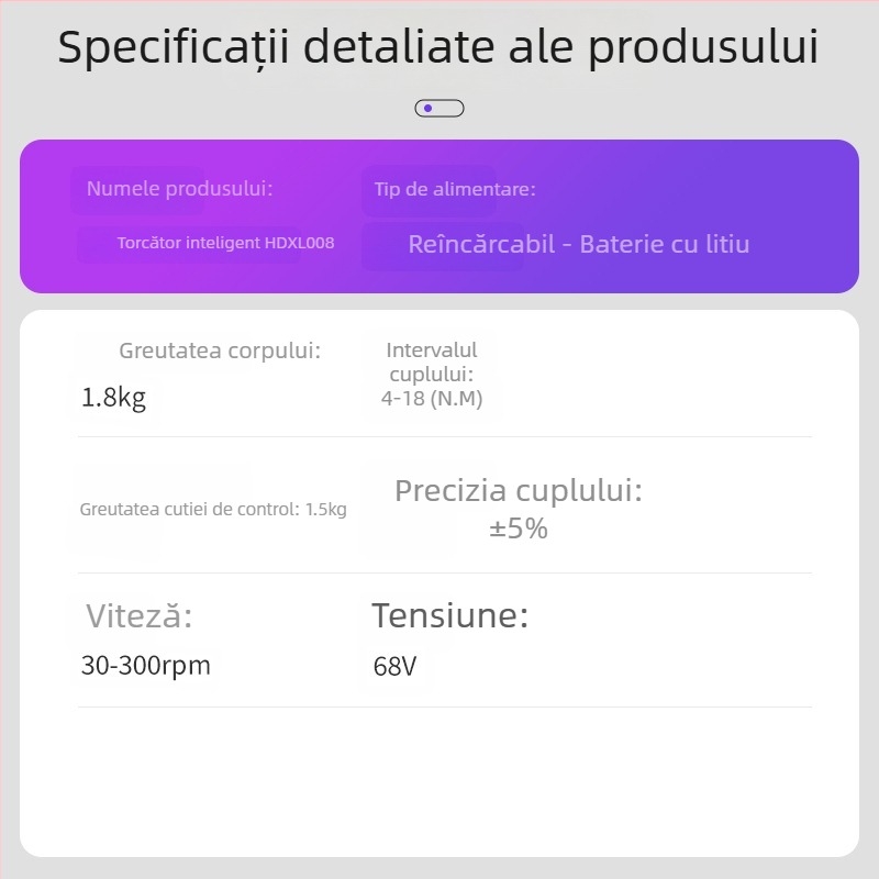 Șurubelniță electrică cu blocare automată și funcționare în lot inteligent, baterie litiu reîncărcabilă, 220V, compatibilă cu capete hexagonale