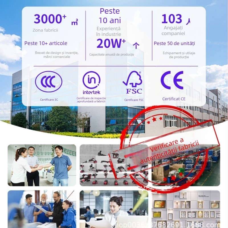 Bormașină cu impact și șurubelniță, baterie Li-ion, reglare a vitezei fără trepte, mandrină cu trei gheare, motor cu perii