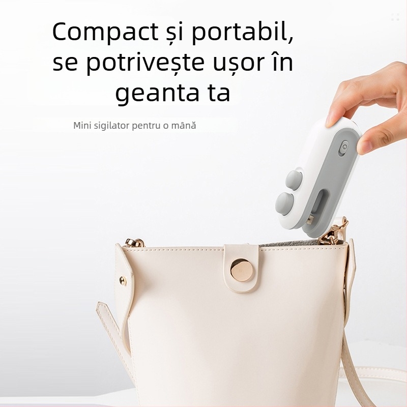 Mini clipuri USB pentru sigilare, pentru uz casnic, portabil, sigilare rezistentă la umezeală pentru pungi din plastic
