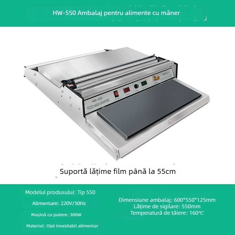 Mașină de etanșare din oțel inoxidabil, manuală, pentru cutii și boluri – uz casnic și uz în fabrici