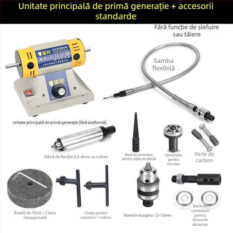 Mașină multifuncțională de gravură și lustruire pentru jad – 10000 rpm în gol, 950 W, 220 V, Shield State