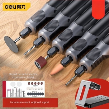 Mini șlefuitor electric pentru sculpturi în lemn și jad – patru trepte de viteză, alimentare prin priză 110–220V, cablu 1,5 m, unealtă manuală