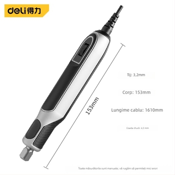 Mini șlefuitor electric pentru sculpturi în lemn și jad – patru trepte de viteză, alimentare prin priză 110–220V, cablu 1,5 m, unealtă manuală