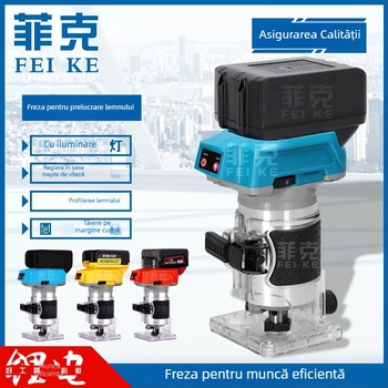 Freză fără perii, cu baterie Li‑ion de 21 V, mandrină de 6,35 mm, reglaj în 6 trepte