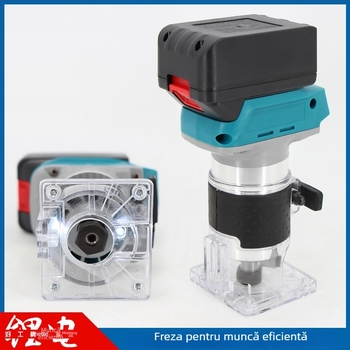 Freză fără perii, cu baterie Li‑ion de 21 V, mandrină de 6,35 mm, reglaj în 6 trepte