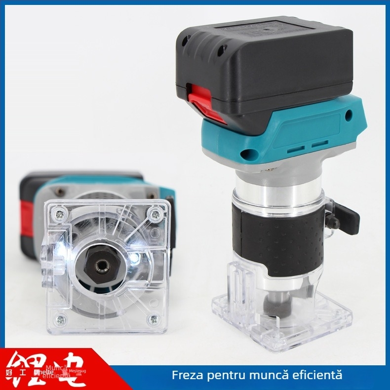 Freză fără perii, cu baterie Li‑ion de 21 V, mandrină de 6,35 mm, reglaj în 6 trepte