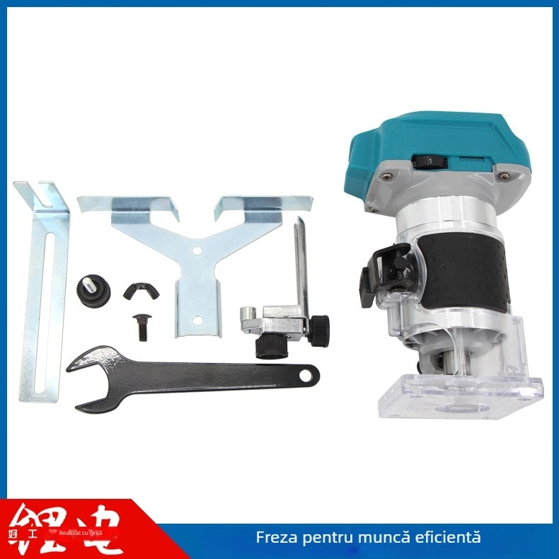 Freză fără perii, cu baterie Li‑ion de 21 V, mandrină de 6,35 mm, reglaj în 6 trepte