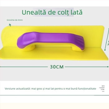 Gletieră de colț Yin-Yang din plastic, tip triunghiular, unealtă zidărie pentru chit și tencuieli