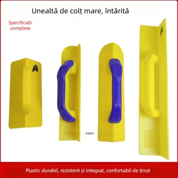 Gletieră de colț Yin-Yang din plastic, tip triunghiular, unealtă zidărie pentru chit și tencuieli