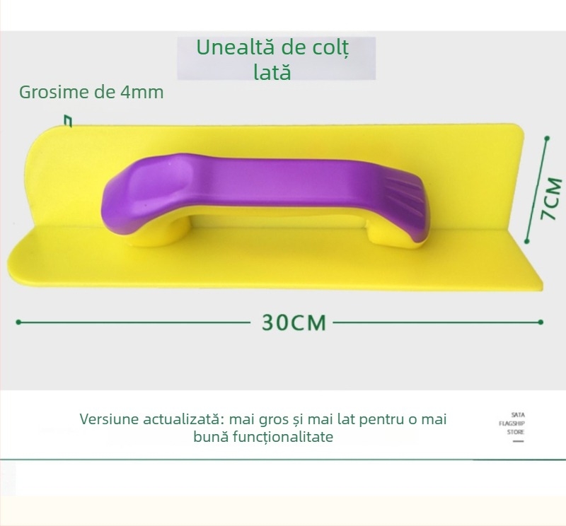 Gletieră de colț Yin-Yang din plastic, tip triunghiular, unealtă zidărie pentru chit și tencuieli