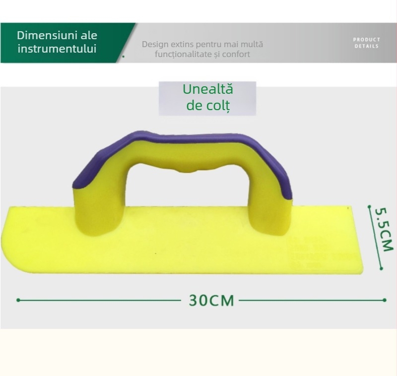 Gletieră de colț Yin-Yang din plastic, tip triunghiular, unealtă zidărie pentru chit și tencuieli