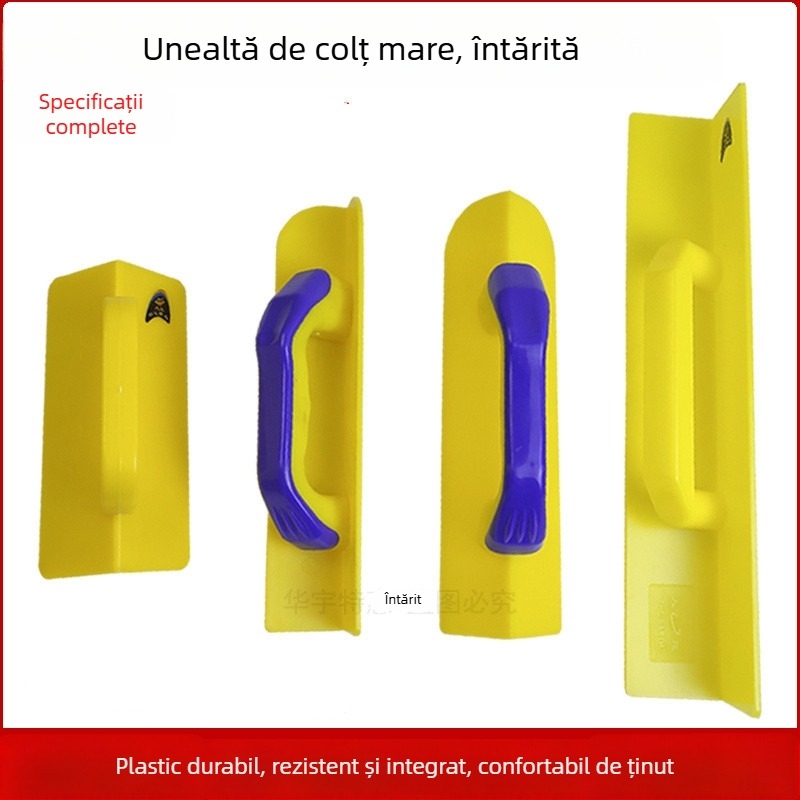 Gletieră de colț Yin-Yang din plastic, tip triunghiular, unealtă zidărie pentru chit și tencuieli