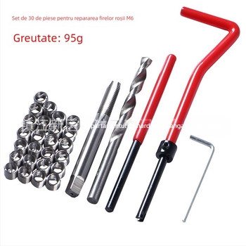 Set de 30 piese pentru repararea filetelor cu M5, M6, M8, M10, M12