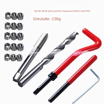 Set de 30 piese pentru repararea filetelor cu M5, M6, M8, M10, M12