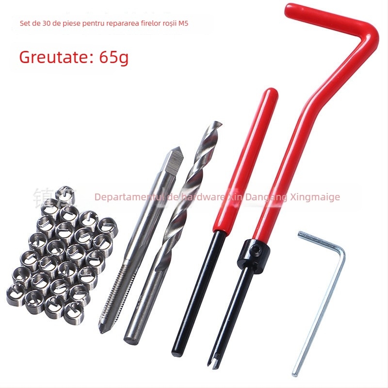 Set de 30 piese pentru repararea filetelor cu M5, M6, M8, M10, M12