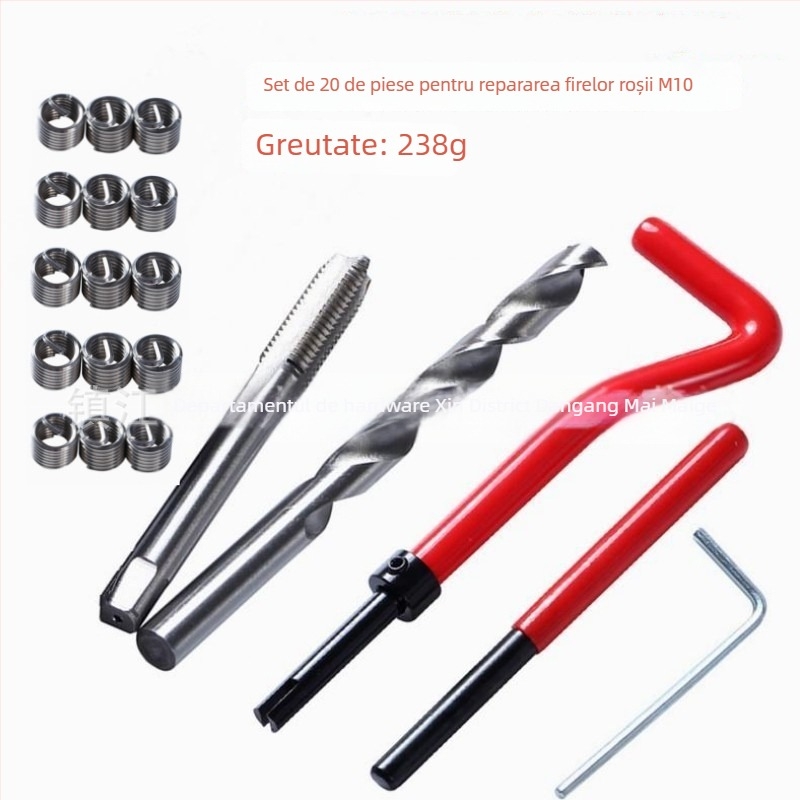 Set de 30 piese pentru repararea filetelor cu M5, M6, M8, M10, M12