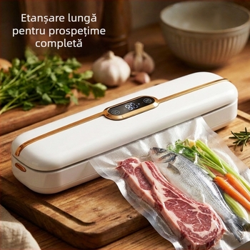 Sistem de vidare pentru ambalare la domiciliu – uscat/moc, dual, aspirație puternică, corp din ABS pentru alimente, model HP-01, 90W, 220V, capacitate 500–1000 ml