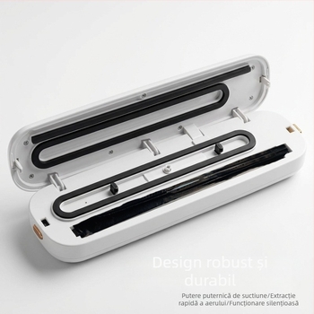 Sistem de vidare pentru ambalare la domiciliu – uscat/moc, dual, aspirație puternică, corp din ABS pentru alimente, model HP-01, 90W, 220V, capacitate 500–1000 ml