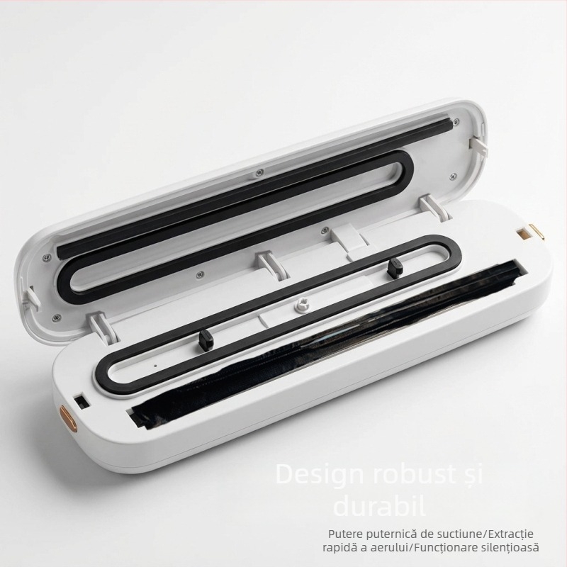Sistem de vidare pentru ambalare la domiciliu – uscat/moc, dual, aspirație puternică, corp din ABS pentru alimente, model HP-01, 90W, 220V, capacitate 500–1000 ml