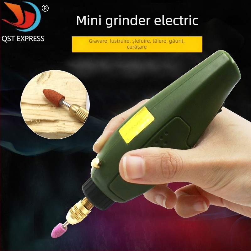 Creion electric de gravură în jad, cu funcții de găurire, șlefuire și lustruire - 12V, fără reglaj de viteză, greutate 0,3 kg