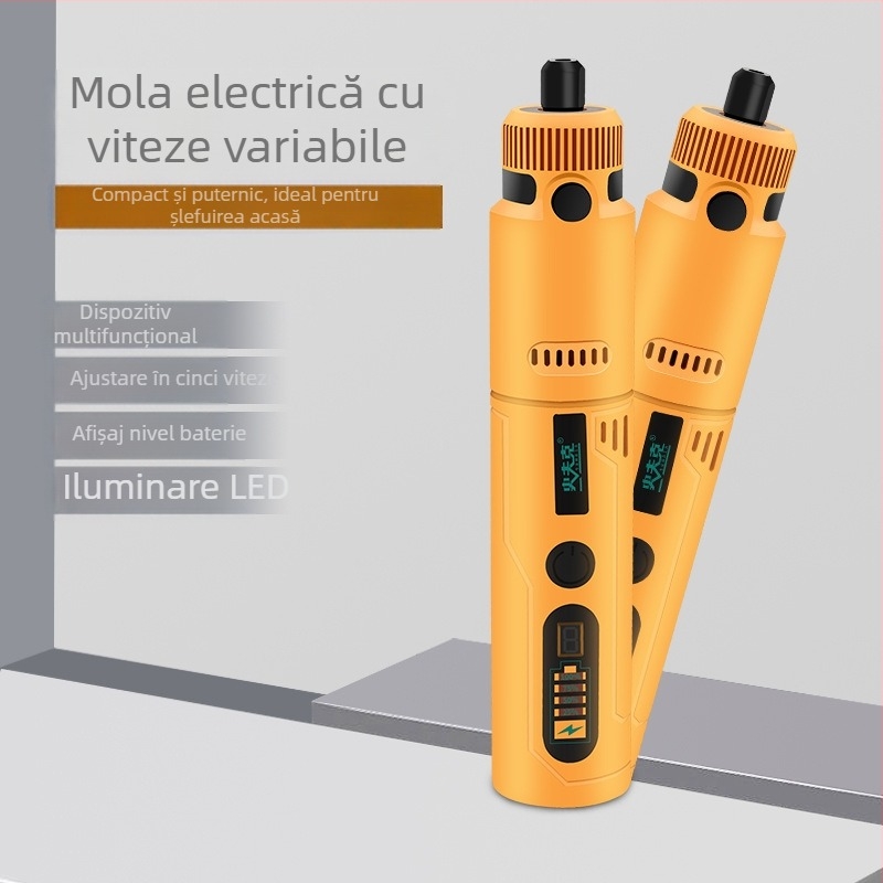 Mini șlefuitor electric de mână – priză, 8V, 0,228 kg, pentru șlefuire, lustruire, gravură și găurire