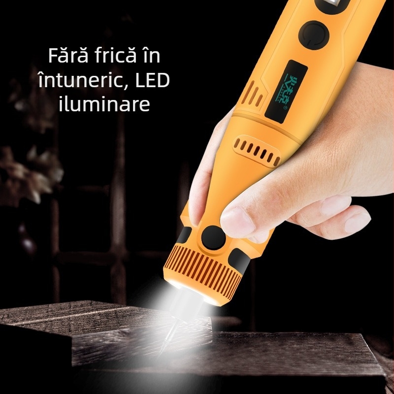 Mini șlefuitor electric de mână – priză, 8V, 0,228 kg, pentru șlefuire, lustruire, gravură și găurire