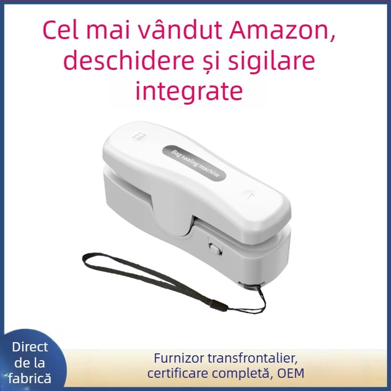 Clip sigilare USB-C, portabil, sigilare gustări, personalizare logo disponibil