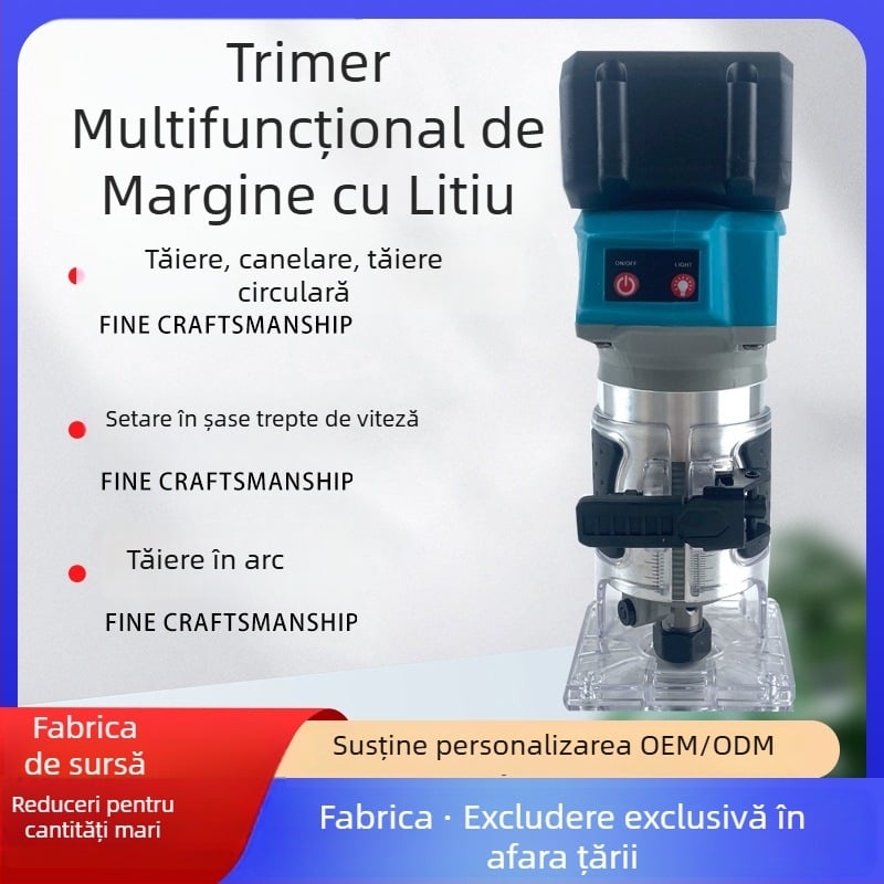 Unealtă pentru tâmplă fără perii, cu baterie Li‑ion de 21V reîncărcabilă – finisare și canelare, gravură și găurire, seria mașinii de tăiat