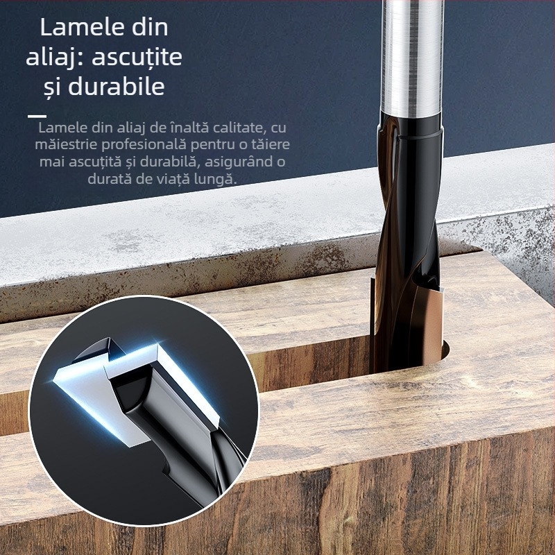 Freză pentru găuri în încuietoarea ușii — spirală și dreaptă, pentru gravură și frezare pe lemn